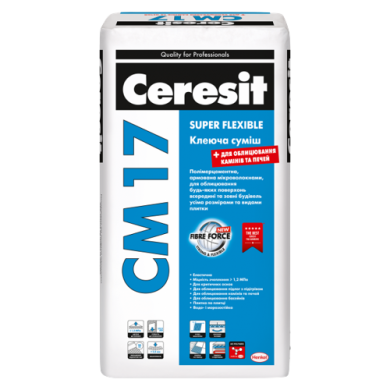 Еластичний клей для плитки Ceresit CМ 17