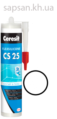 Еластичний силіконовий герметик для стиків та примикань Ceresit CS 25 SILICOFLEXX (білий)