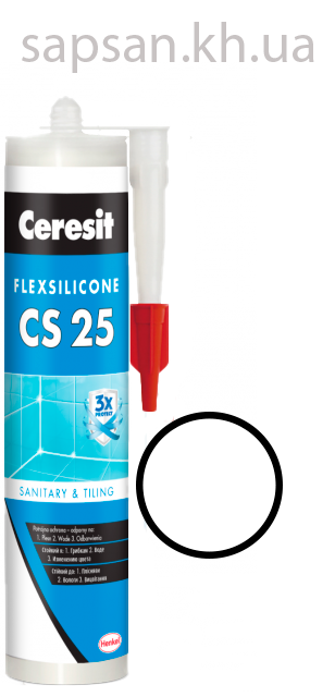 Еластичний силіконовий герметик для стиків та примикань Ceresit CS 25 SILICOFLEXX (прозорий)