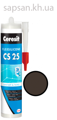 Еластичний силіконовий герметик для стиків та примикань Ceresit CS 25 SILICOFLEXX (білий)