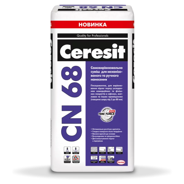 Самовирівнювальна суміш Ceresit CN 68