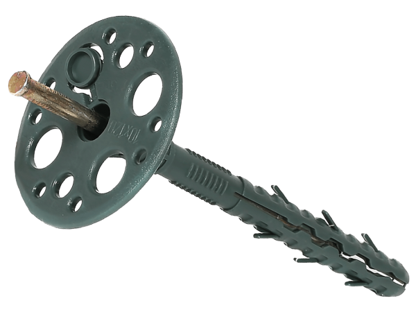 Дюбель для утеплювача з металевим цвяхом без термоголовки 10х120 мм. довга розпорна база