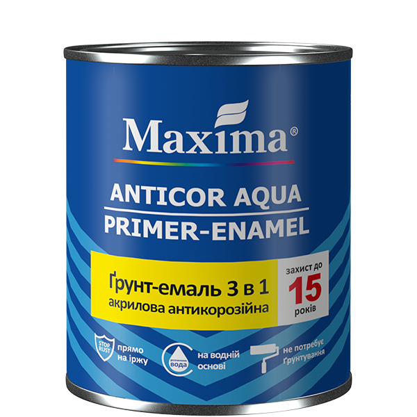 Ґрунт-емаль 3 в 1 “Anticor Aqua” Maxima