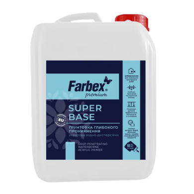 Ґрунтовка водно-дисперсійна акрилова глибокого проникнення «Super Base» Farbex