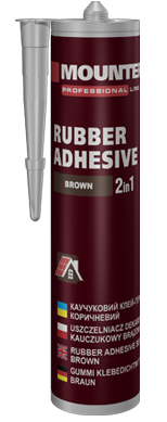 Клей-герметик каучуковий коричневий 2 в 1 Mounter