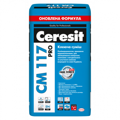 Эластичный клей для плитки Ceresit CМ 117 Pro (27 кг)