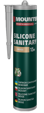 Герметик силіконовий санітарний бежевий Mounter